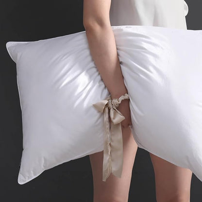 Feather Down Pillow King Size Set of 2 Pack, 100% Cotton Hotel Collection Bed Pillows for Sleeping, Down Surrounded Soft Medium Firm Pillows for Side Back Stomach Sleepers 20" x 36"