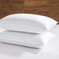 downluxe Goose Feather and Down Pillows - Hotel Collection Feather Pillows Set of 2 for Back, Stomach or Side Sleepers, Standard Size (20"x26")