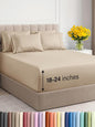 Extra Deep Full Sheet Set - 6 Piece Breathable and Cooling Sheets - Hotel Luxury Bed Sheets Set - Easy & Secure Fit - Soft, Wrinkle Free and Comfy Sheets Set - Cream Sheet Set with Extra Deep Pockets