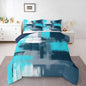 Feelyou Abstract Comforter Modern Abstract Art Comforter Set for Boys Girls Children Teal Blue Pattern Bedding Set Room Decor Twin Size Duvet Set 2Pcs