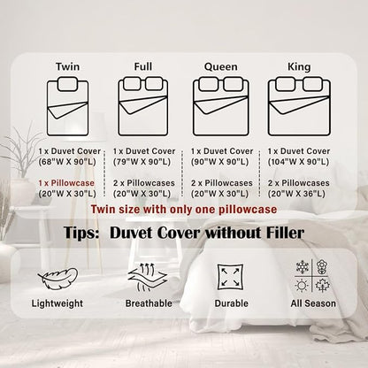 Happy Camping Comforter Cover Queen,Cartoon Camper Theme Duvet Cover Set Rustic Farmhouse Style Quilt Cover Navy Blue Bedding Set 3pcs for Kids Girls Teens Boys Room Decor with 2 Pillowcases