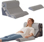 4PCS Wedge Pillow Set for After Surgery, Back Pillow for Bed Sitting up, 10-in-1 Foam Wedge Pillow for Acid Reflux & Back Pain Relief, Post Surgery Pillow for GERD & Snoring, Grey