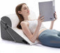 Wedge Pillow Set for After Surgery, 3 PCS Bed Wedge Pillow for Sleeping, Memory Foam Orthopedic Back Pillow for Pain Relief and Acid Reflux, Adjustable Post Surgery Pillow Grey