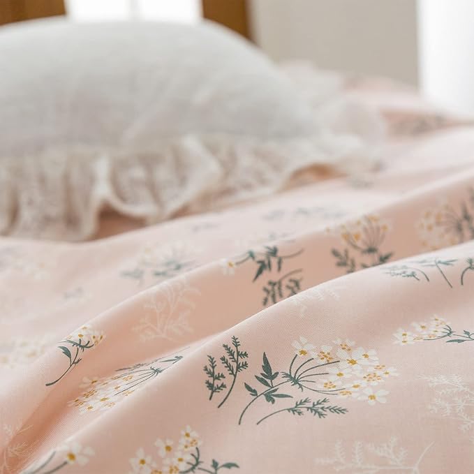 King Duvet Cover - 100% Brushed Microfiber Chic Bedding Set - King 3 Pieces - King Duvet Floral Cover for All Seasons - 1 Duvet Cover and 2 Pillowcases with Zipper Closure