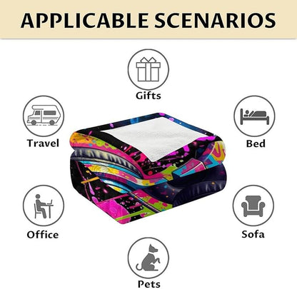 Kids Blanket Gifts - Headset Blankets for Boys, Toddler - 30 x 40 Inches Warm Plush Throw for Chair, Sofa