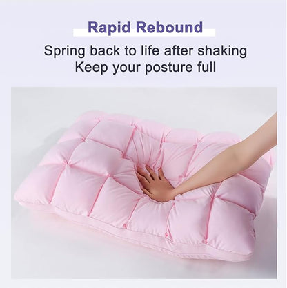 YOUR MOON Soft Pillows for Sleeping, Support Bed Pillows, Fluffy Down Alternative Pillow, Luxury Hotel Gel Pillows for Side Sleeping Queen Size (Pink)