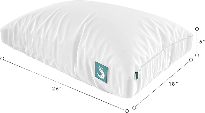 Sleepgram Cooling Bed Pillow & Removable Cover for Sleeping Sets, King Size