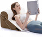 Wedge Pillow Set for After Surgery, 3 PCS Bed Wedge Pillow for Sleeping, Memory Foam Orthopedic Back Pillow for Pain Relief and Acid Reflux, Adjustable Post Surgery Pillow Brown