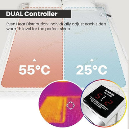 Heated Mattress Pad – Bed Warmer with Single Controller, 5 Heat Settings, 15-Hour Auto Shut-Off, Radiation Blocking, Waterproof & Machine Washable, AeroSilver Wicking Fabric, UL Listed, Single