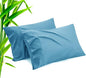 Pillow Cases Standard Size 2 Pack, Bamboo Rayon Cooling Pillowcases with Envelope Closure, Cool Breathable Pillow Case for Hot Sleepers & Night Sweats, 20x26 inches, Blue