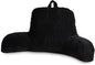 A Nice Night Reading Pillow Bed Wedge Large Adult Children Backrest with Arms Back Support for Sitting Up in Bed/Couch for Lounging Bedrest,Waffle Stereoscopic Design,Black