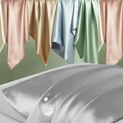 Silk Pillowcase 2 Pack, Mulberry Silk Pillow Cases Queen Size Set of 2, Anti Acne Silk Pillowcase for Hair and Skin, Natural Silk Satin Pillowcases Gifts for Women Men 2 Pack with Hidden Zipper, Grey