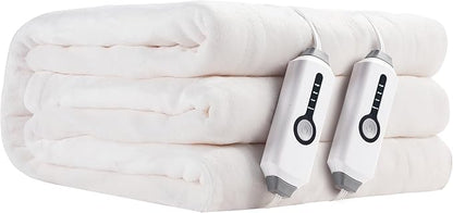 Electric Heated Blanket King Size 90×100, Comfortable & Luxurious Flannel, 4 Heating Levels & 10 H Auto Shut Off, Purple