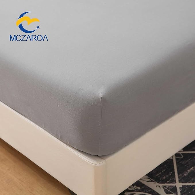 Grounding Sheets Queen, 12% Silver+88% Organic Cotton, Fitted Grounded Bed Sheet Deep Pocket for Improved Sleep & Wellness (Gray, Queen - 60"x80"x15")