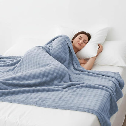 Grounding Blanket Grounding Sheets Queen, Grounding Throw for Improved Sleep, Relieving Pain,Conductive Grounded Mat for Bed with Grounding Wire (Blue, Baby)