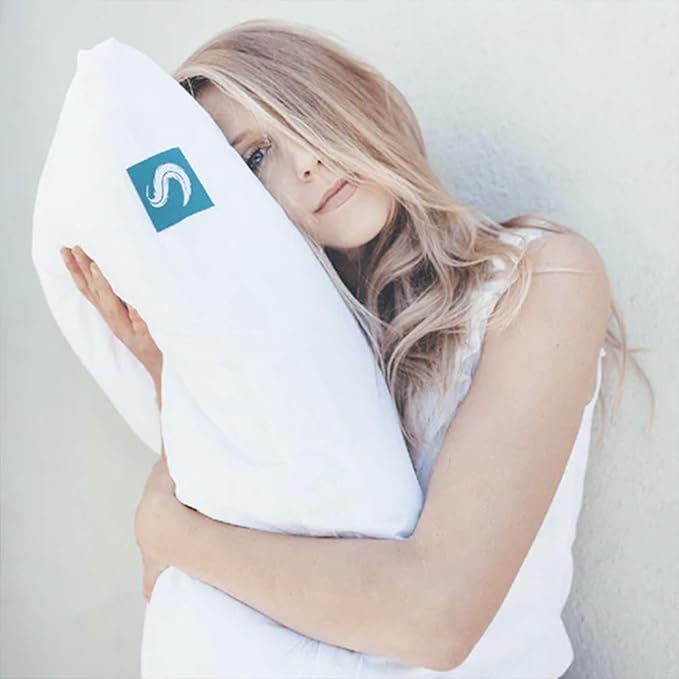 Sleepgram 2-Pack Cooling Bed Pillows & Removable Cover for Sleeping Sets, Queen Size - Adjustable and Washable Bedding Pillow Set for Comfortable Sleep