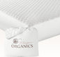 100% Cotton Organic Mattress Pad - Breathable & Cooling Mattress Protector Full Size - Premium 300GSM Quilted and Noiseless Machine Washable Organic Mattress Protector (White, Full)