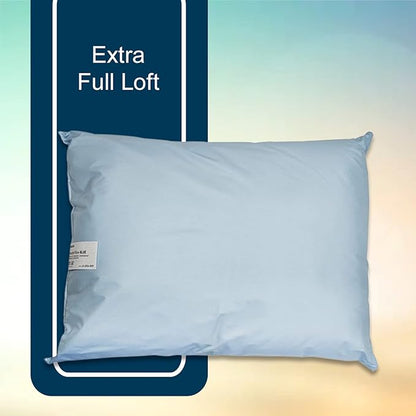 McKesson Medical Pillow [12 Count] Reusable Hospital Bed Pillows, Vinyl Cover, Fluid Moisture and Stain-Resistant, Blue, 20 in x 26 in