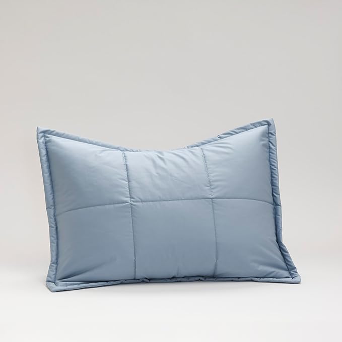Cuddledown Chroma Comforter Sham | Soft, Lightweight | Oeko-TEX Standard 100 | Standard | 21" x 27" | Steel Blue