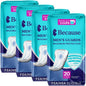 Because Premium Guards for Men - 80 Count Pack of Discreet, Individually Wrapped Bladder Protectors - Complete Absorbency, Fast-Locking, Odor Control - Comfort Fit, 2 Cups of Absorbency