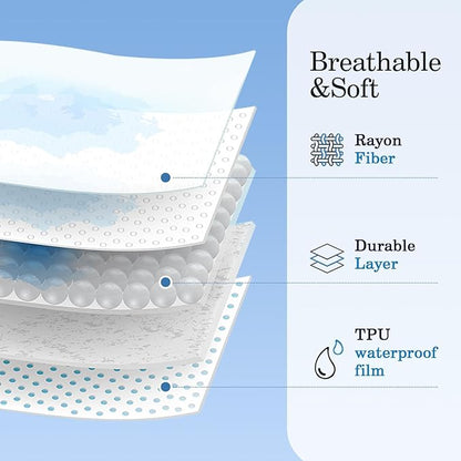 Pillow Protector(2 Pack) Standard, Waterproof Pillowcase with Zipper, Breathable, Soft Pillow Cover for Better Sleep, Machine Washable