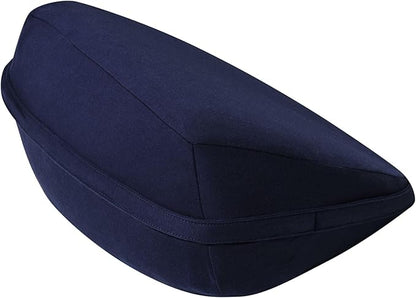 Dame Products Triangle Wedge Pillow for Couples - Support Cushion for Intimacy & Body Alignment - Bed Positioning Pillow with Washable Cover & Waterproof Liner - Indigo Color