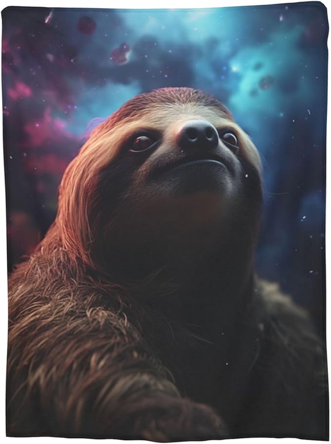 Cute Galxay Sloth Blanket Gifts for Kids Adults Women Flannel Throw Blankets for Home Couch Bed Sofa Soft Fuzzy Lightweight Decor All Season 50x40 Inches