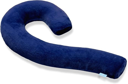 Body Pillow for Adults - Soft Long Bed Pillows Insert for Sleeping - Shredded Memory Foam and Removable Washable Cover - Swan Shaped Side Sleeper Pregnancy Pillow 49 Inch (Blue)