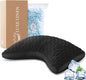 Side Sleeper Pillows for Adults, Adjustable Shredded Memory Foam Bed Pillows for Neck and Shoulder Pain, Standard Black Cooling Curved Pillows with Washable Cover & Extra Foam Bag