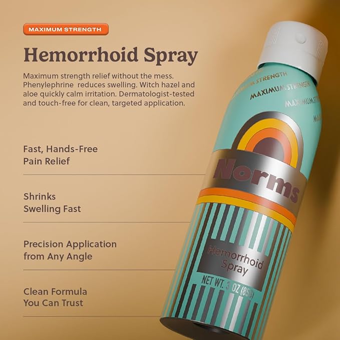 Norms The Full Hemorrhoid Treatment Bundle Medicated Wipes, Touch-Free Spray, and 5% Lidocaine Cream to Relieve Painful Itching, Burning & Swelling – Complete Hemorrhoid Care System