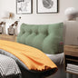 Headboard Pillow Wedge Full Size Large Bolster Pillow for Bed Triangle Reading Pillow Back Support Pillow for Sitting Up in Bed XXL Couch Rest Backrest Cushion Linen Sage Green