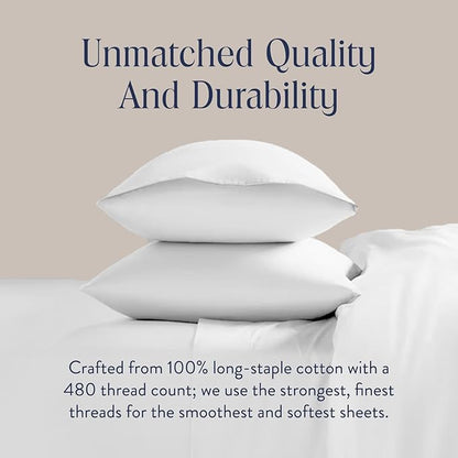 Brooklinen Luxury Sateen Duvet Cover Set - 100% Cotton, Full/Queen Size in White - Includes 1 Duvet Cover and 2 Standard Pillowcases - Best Full/Queen Duvet Covers