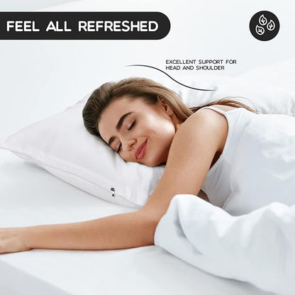 Macarrie 36 Pcs Queen Size Pillows for Sleeping Standard Size Inserts Hotel Bed Pillows Bulk for Stomach Back and Side Sleepers Machine Washable (30 x 20 Inches)