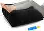 Inflatable Leg Elevation Pillow, Wedge Pillow for Sleeping, Portable Wedge Pillow, Improve Circulataion and Reduce Swelling, for Sleeping, Recovery, Pregnant (Black)