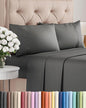 Twin 4 Piece Sheet Set - Comfy Breathable & Cooling - Ultra Soft Hotel Luxury Bedding Set w/ 8-16 Inch Deep Pockets - 1 Flat & 1 Fitted Sheet & 2 Pillowcases - Wrinkle Free and Easy Care - Charcoal