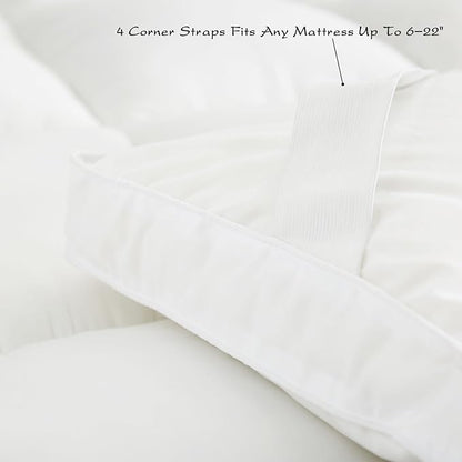 Mattress Topper Queen Size 2 inch Thick Down Alternative Quilted Mattress Cover Soft and Warm Mattress Pad for All Seasons
