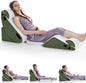 Wedge Pillow Set for After Surgery, 6 PCS Bed Wedge Pillow for Sleeping, Memory Foam Orthopedic Back Pillow for Pain Relief and Acid Reflux, Adjustable Post Surgery Pillow Green