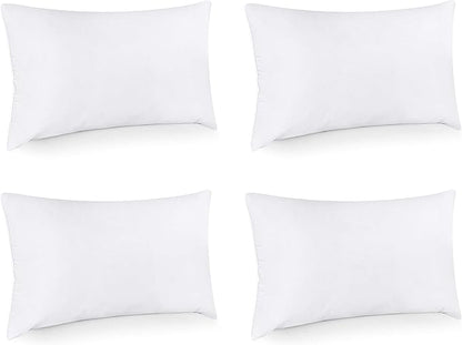 Utopia Bedding Throw Pillows (Set of 4, White), 14 x 22 Inches Pillows for Sofa, Bed and Couch Decorative Stuffer Pillow