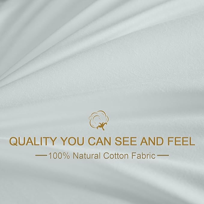 Goose Down Body Pillows for Adults, Large Body Pillow for Side Sleeper, Hugging Feather Body Pillow Insert, Cooling Full Length Long Pillow for Bed with 100% Organic Cotton Shell, (Baby Blue 20"x60")