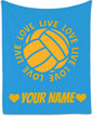 Personalized Volleyball Gifts, Volleyball Blanket for Teen Girls Team Player Party Decorations, Custom Sport Throw Gift Ideal for Women Adults, 60"x80"