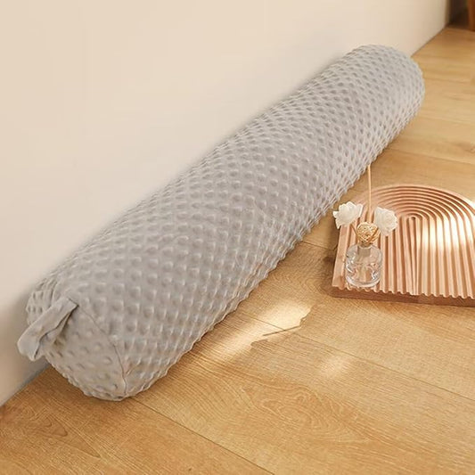 Long Round Body Support Pillow for Neck Leg Soft Cylinder Cervical Roll Neck Pillows with Removable Washable Cover Full Body Pillow 39 in Grey