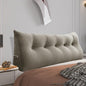Headboard Pillow - 3 in 1 Large Bed Pillow as Wedge Reading Pillow, Large Couch Daybed Pillow or Positioning Support Backrest Back Cushion for Sitting in Bed Velvet Queen Beige-Gray