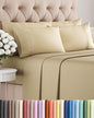 King 6 Piece Sheet Set - Comfy Breathable & Cooling - Ultra Soft Hotel Luxury Bedding Set with 8-16 Inch Deep Pockets - 1 Flat & 1 Fitted Sheet & 4 Pillowcases - Cozy, Wrinkle Free & Easy Care - Beige