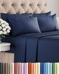 Cal King 6 Piece Sheet Set - Comfy Breathable & Cooling - Ultra Soft Hotel Luxury Bedding Set w/ 8-16 Inch Deep Pockets - 1 Flat & 1 Fitted Sheet & 4 Pillowcases - Wrinkle Free & Easy Care - Navy Blue