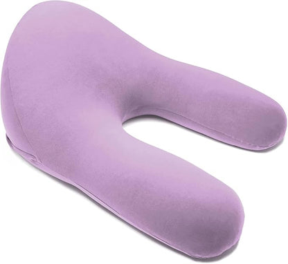 Yogibo Support Pro U Shaped Reading Back Support Lounge Pillow with Arm Rests for Adults, Soft Microbead Filling, Large-Sized with Elevated Chair Back, Lavender