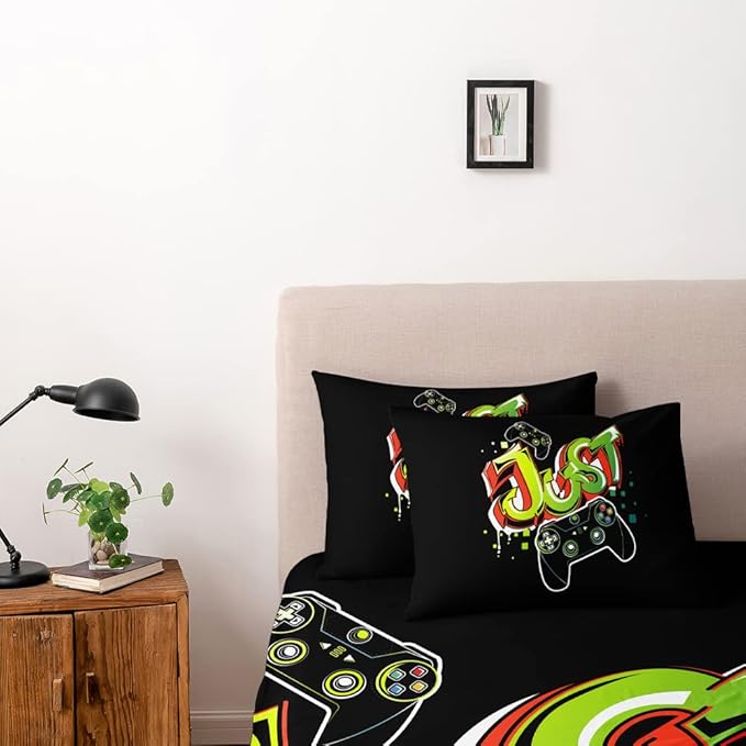 3D Print Paiting Gamepad Duvet Cover Set Gaming Comforter Cover Full Size Bed Set Gamer Beddings Boy Kid Bedroom Decorations