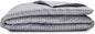 Sleepgram Supima Machine Washable 400 Thread Count Cotton Silver Ion Infused Luxury Zippered Duvet Cover with Travel Bag, King, Grey Stripe