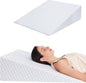 Wedge Pillow 10in Bed Wedge Pillow for Sleeping, Snoring, Back Support, After Surgery, Triangle Pillow, with Washable Cover, White