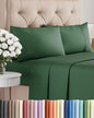Twin 4 Piece Sheet Set - Comfy Breathable & Cooling - Ultra Soft Hotel Luxury Bedding Set w/ 8-16 Inch Deep Pockets - 1 Flat & 1 Fitted Sheet & 2 Pillowcases - Cozy, Wrinkle Free & Easy Care - Emerald