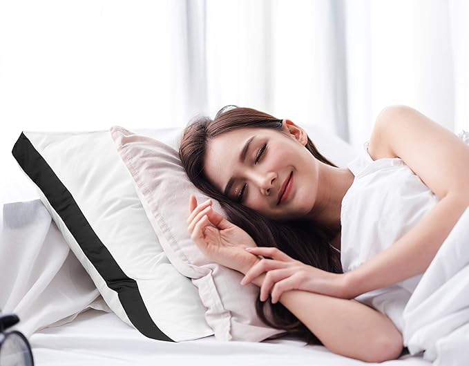 Utopia Bedding Bed Pillows for Sleeping Queen Size (Black), Set of 2, Soft & Fluffy Pillow with Down Alternative Filling, Cooling, Hotel Quality, Gusseted Pillow for Back, Stomach or Side Sleepers